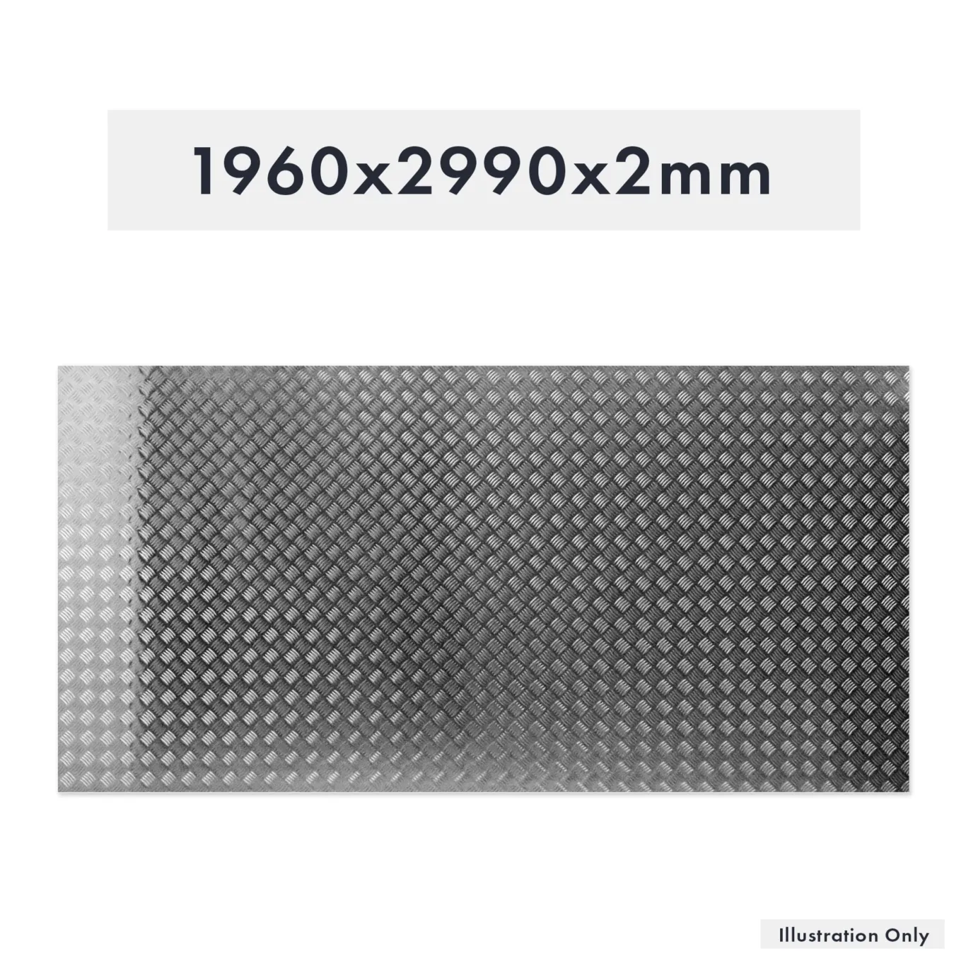 Aluminiums bundplade  2990x1960x2x4mm