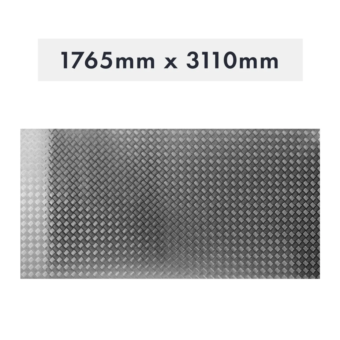 Aluminiums bundplade 3110x1765x2x4mm