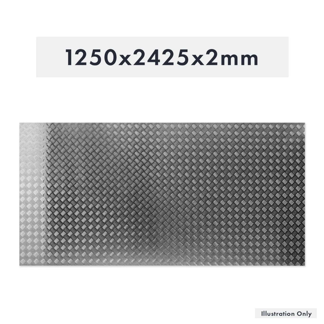 Aluminiums bundplade 1250x2425x2x4mm