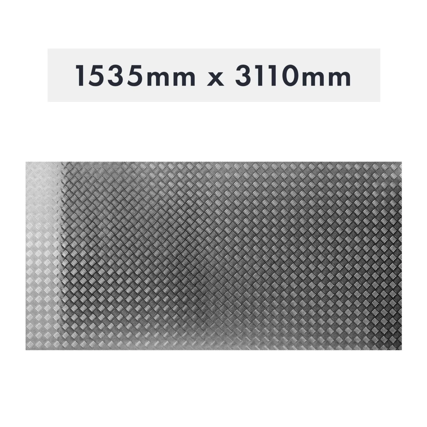 Aluminiums bundplade 1535x3110x2x4mm