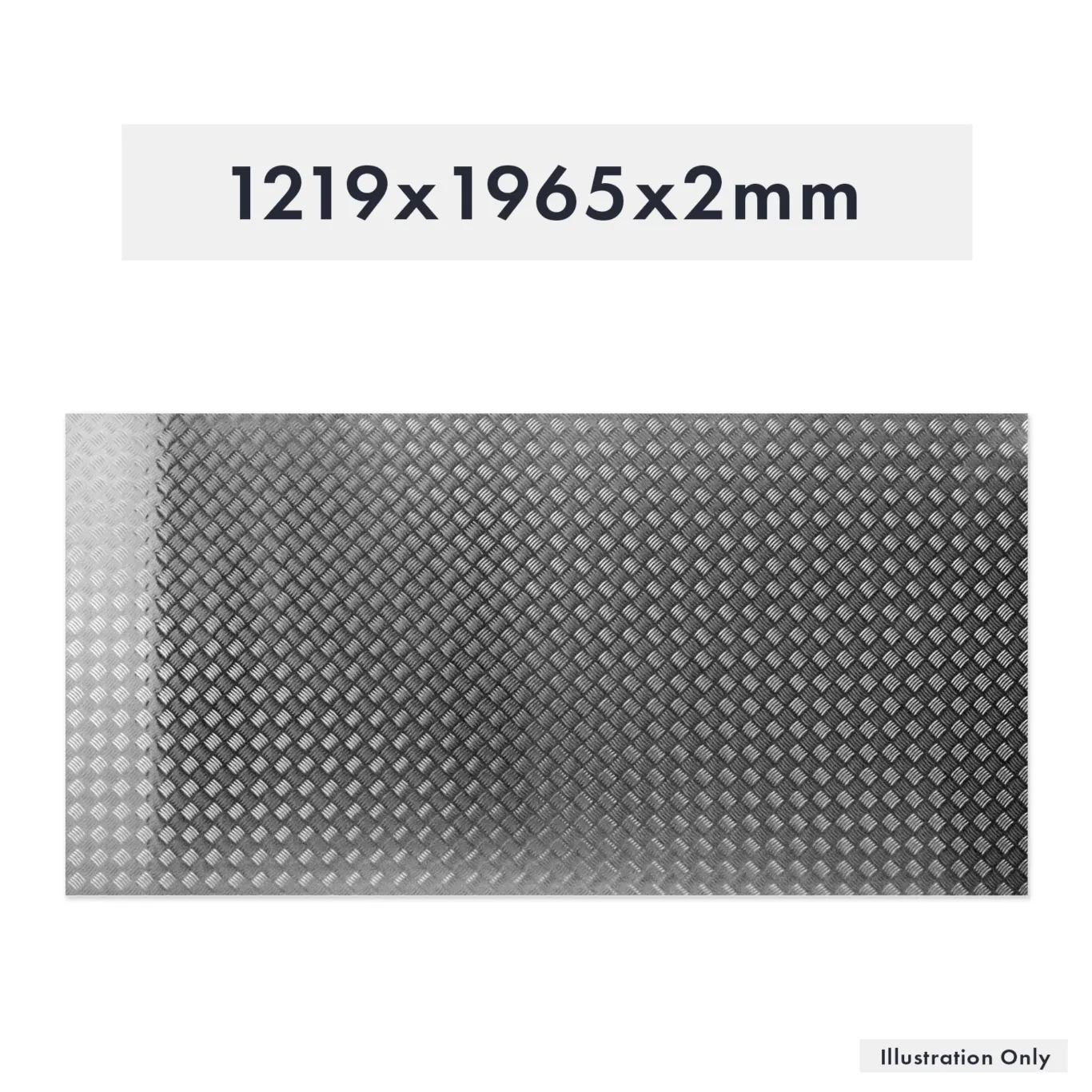 Aluminiums bundplade1219x1965x2x4mm