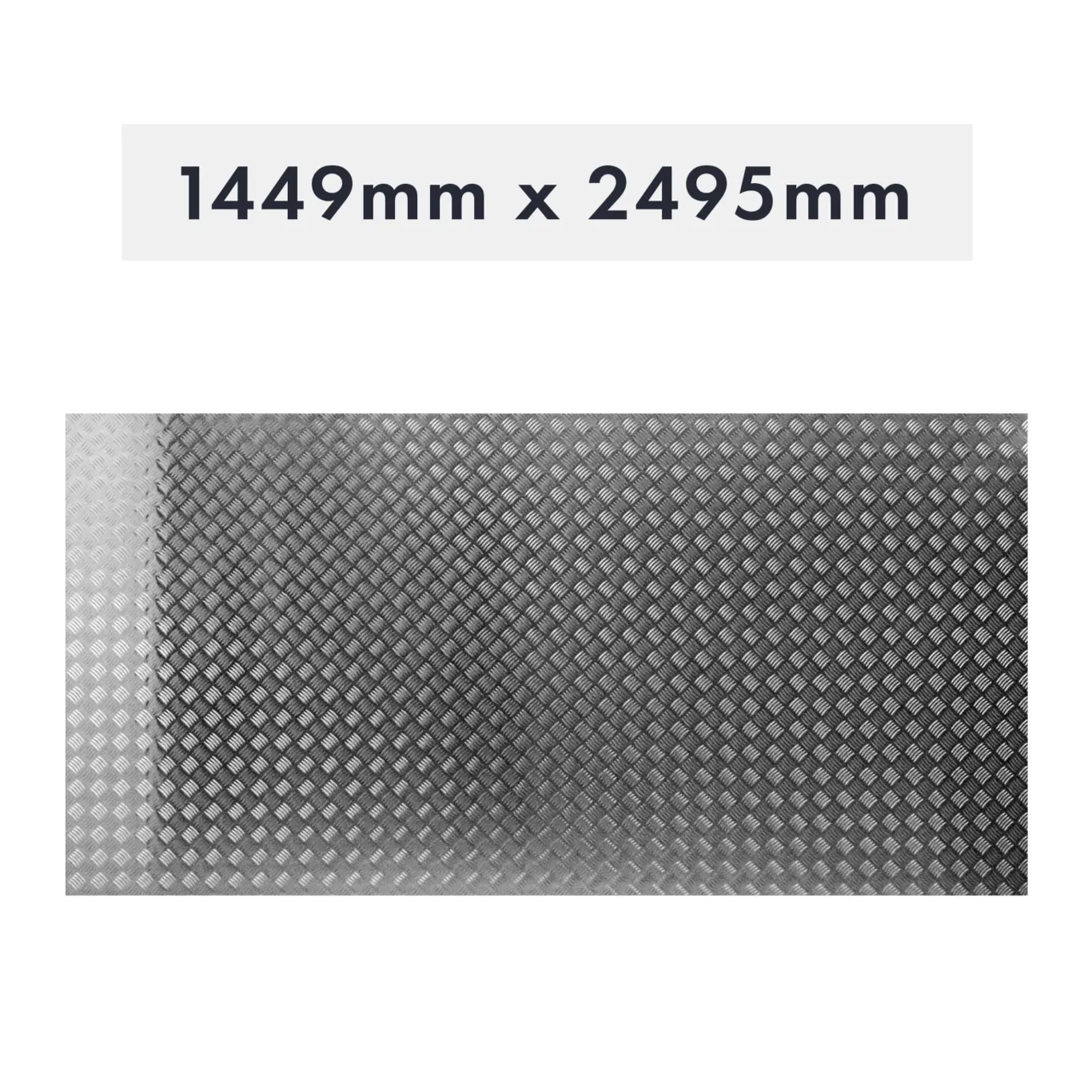 Aluminiums bundplade 1449x2495x2x4mm