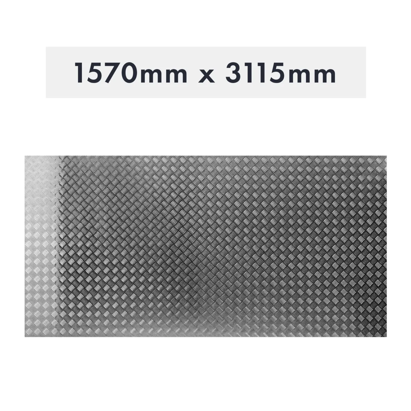 Aluminiums bundplade 1570x3105x2x4mm