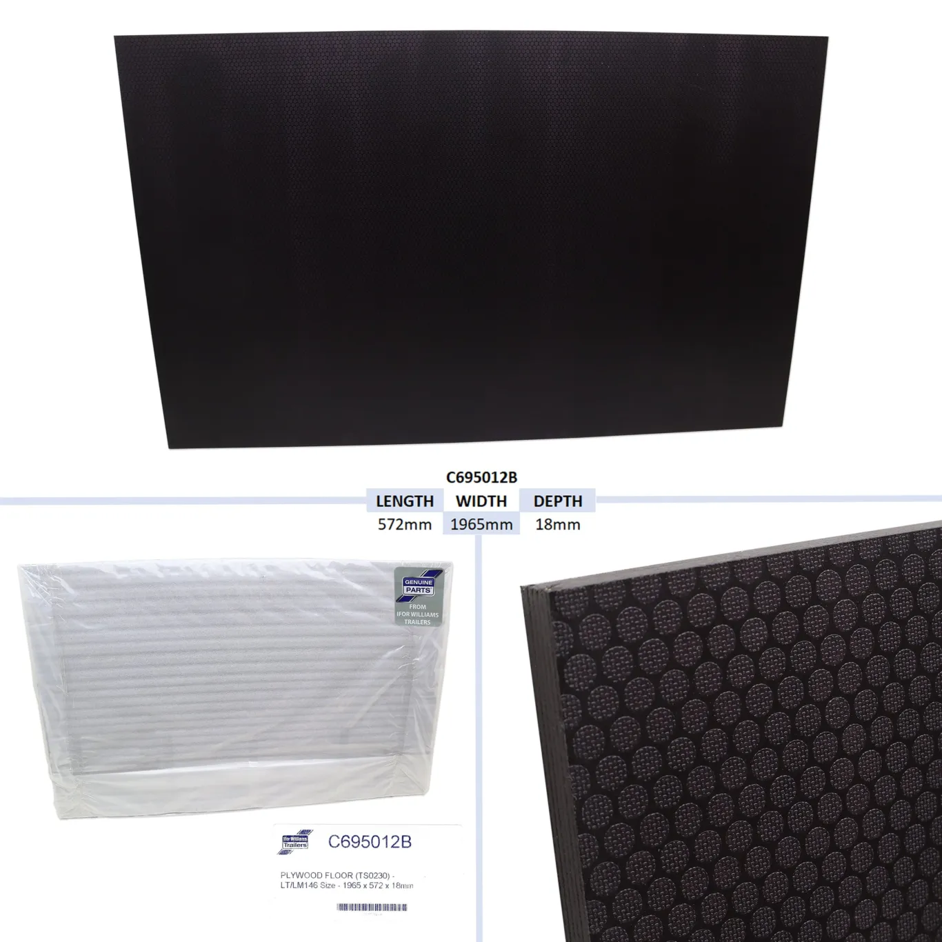 Træbund 572x1965x18mm