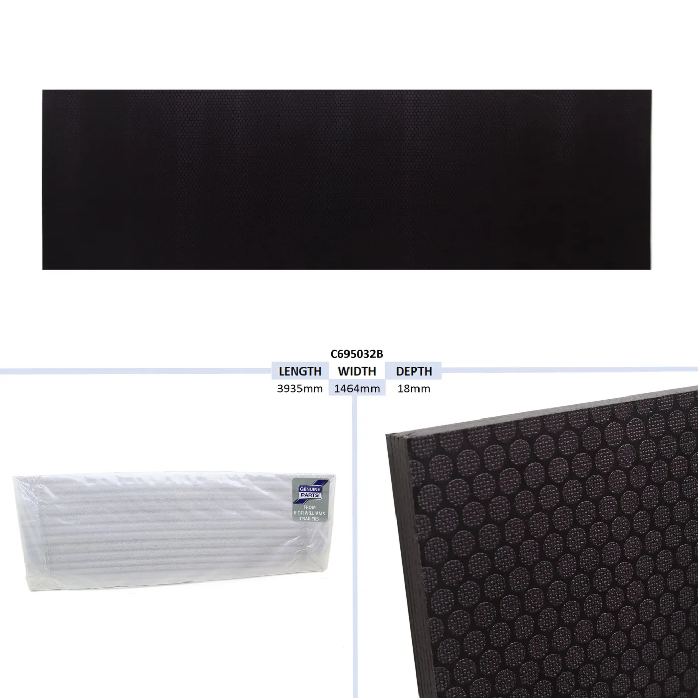 Træbund 1464x3935x18mm