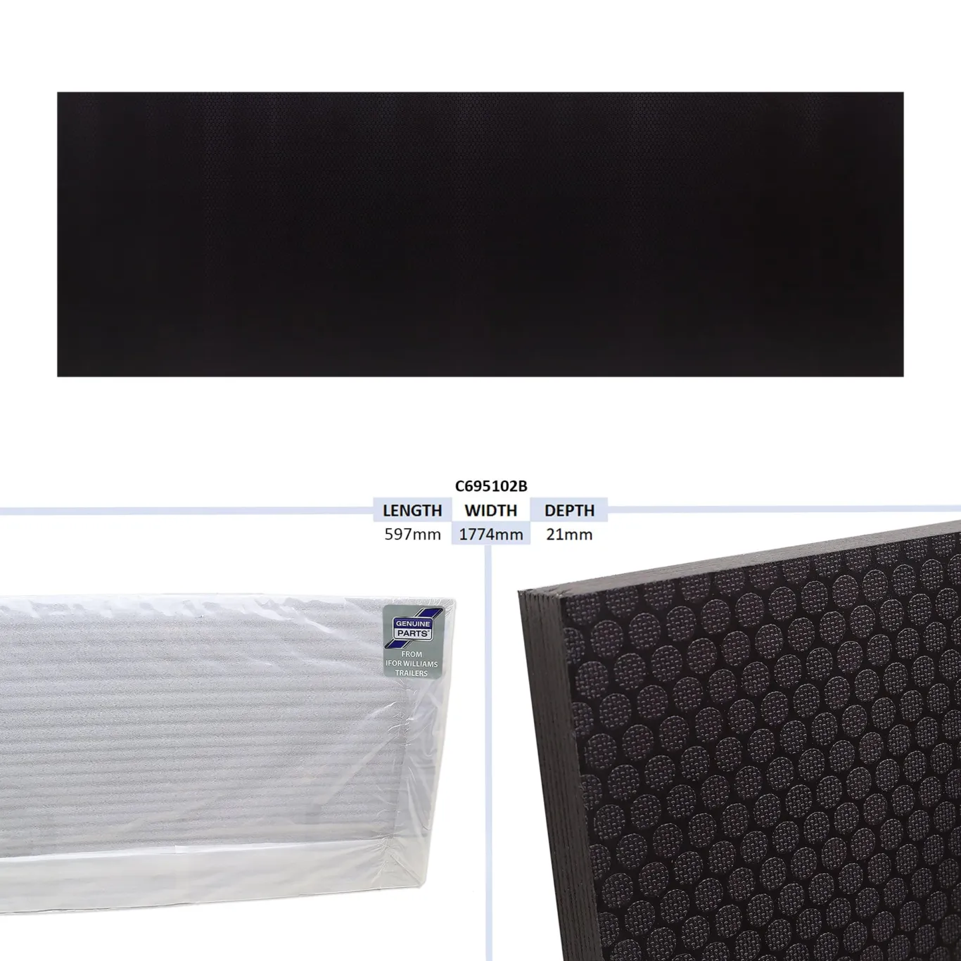 Træbund 597x1774x21mm