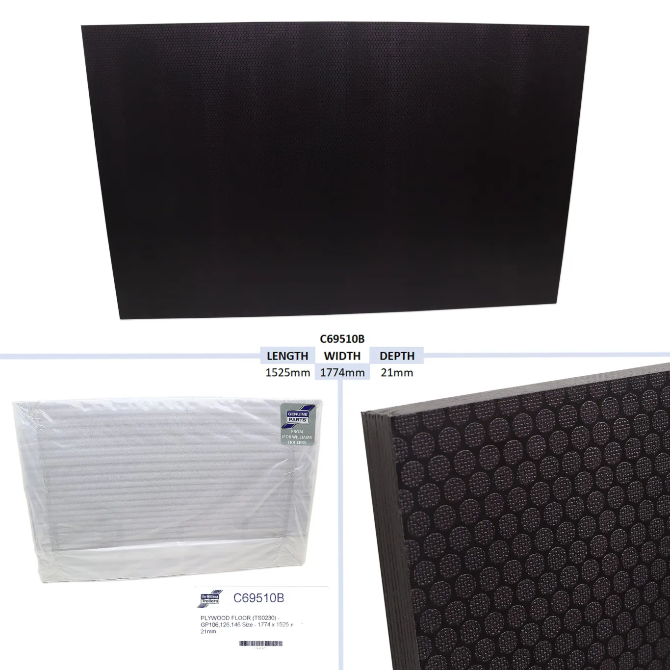 Træbund 21mm 1525x1774