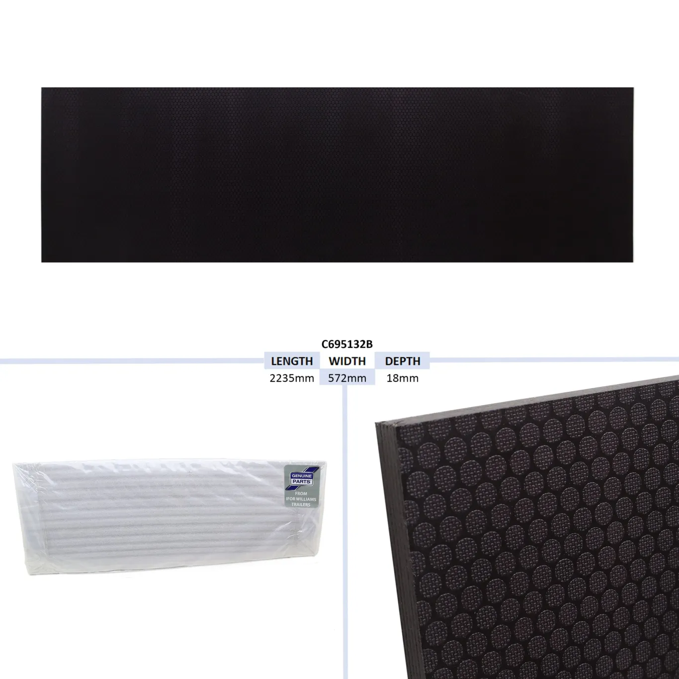 Træbund 572x2235x18mm