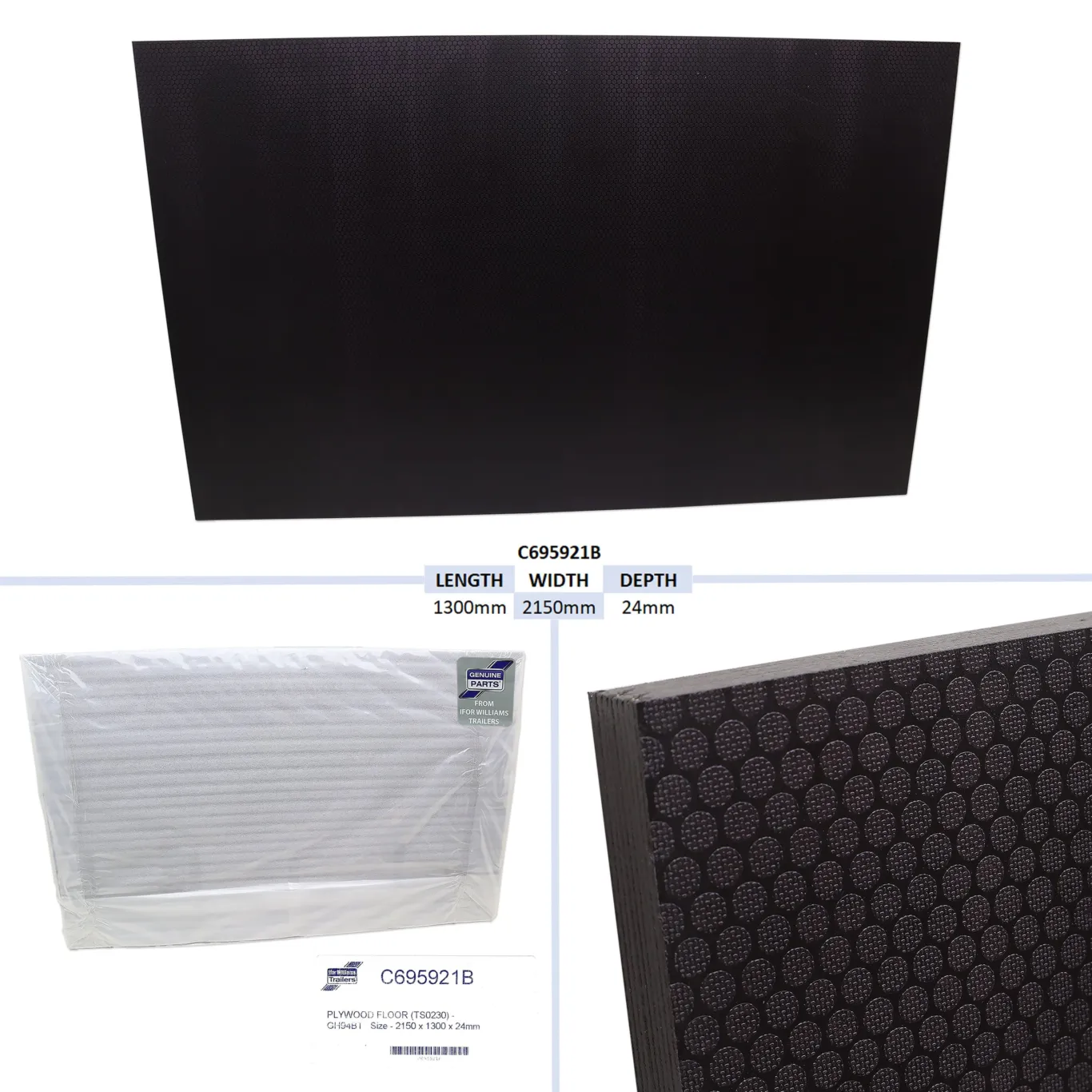 Træbund 1300x2150x24mm