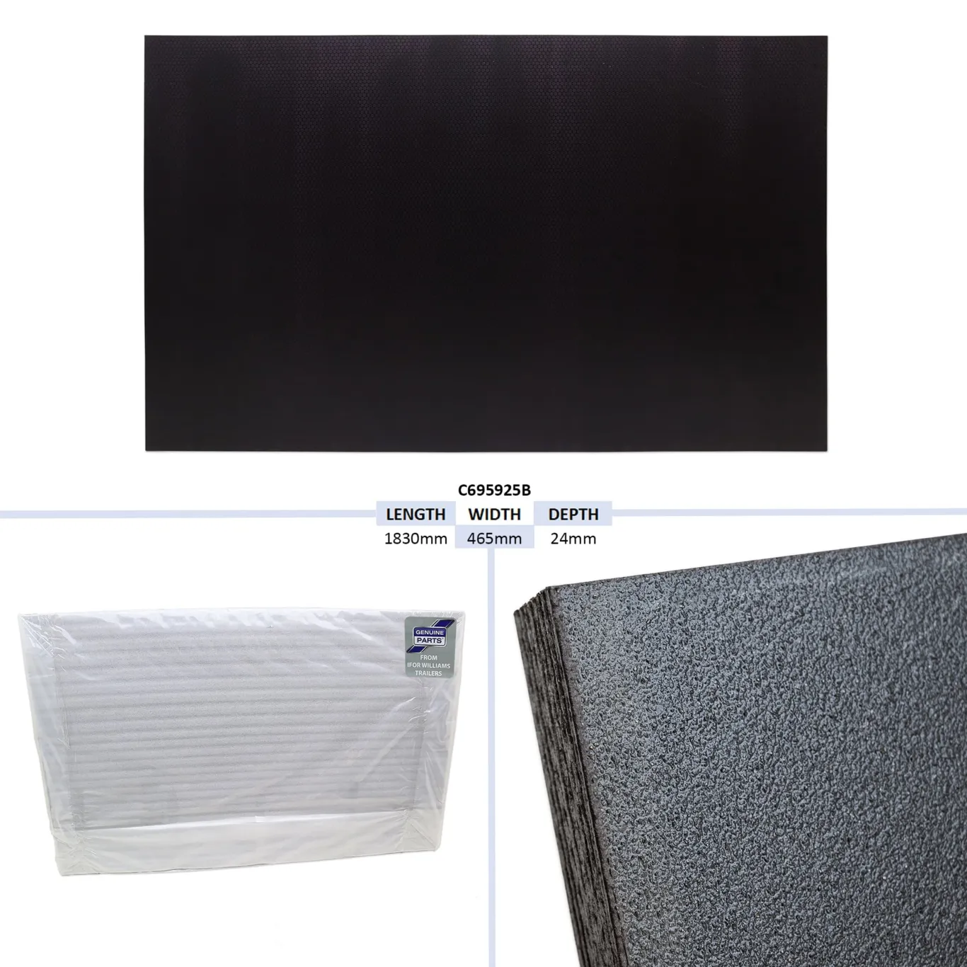 Træbund bundplade 530x1830x24mm