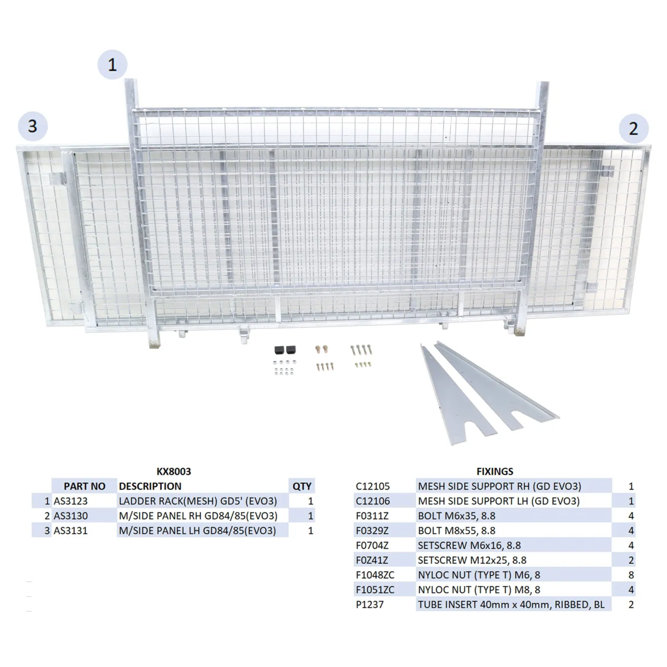 Ekstra høje sider - Gittersider