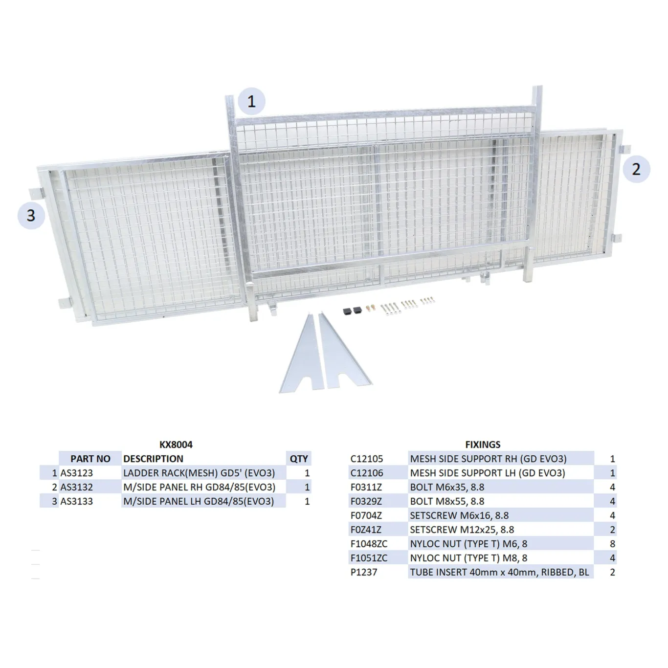 Ekstra høje sider - Gittersider