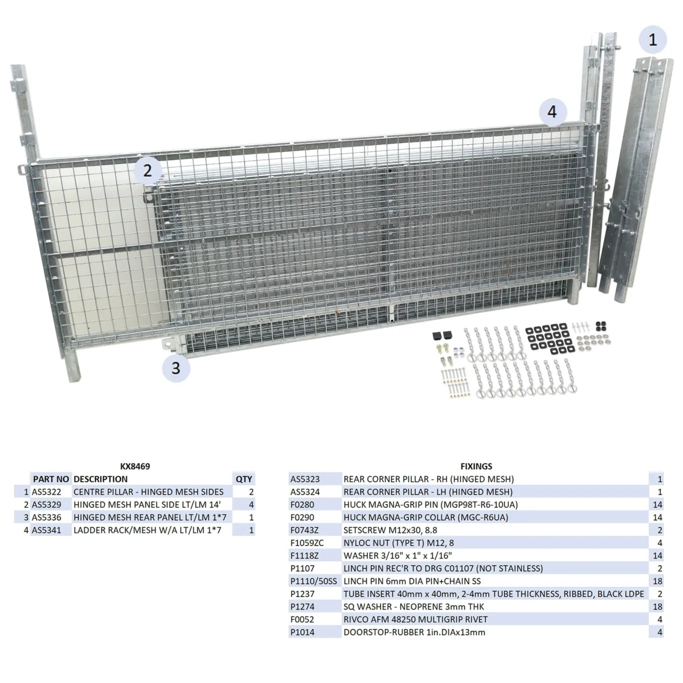Ekstra høje sider - Gittersider