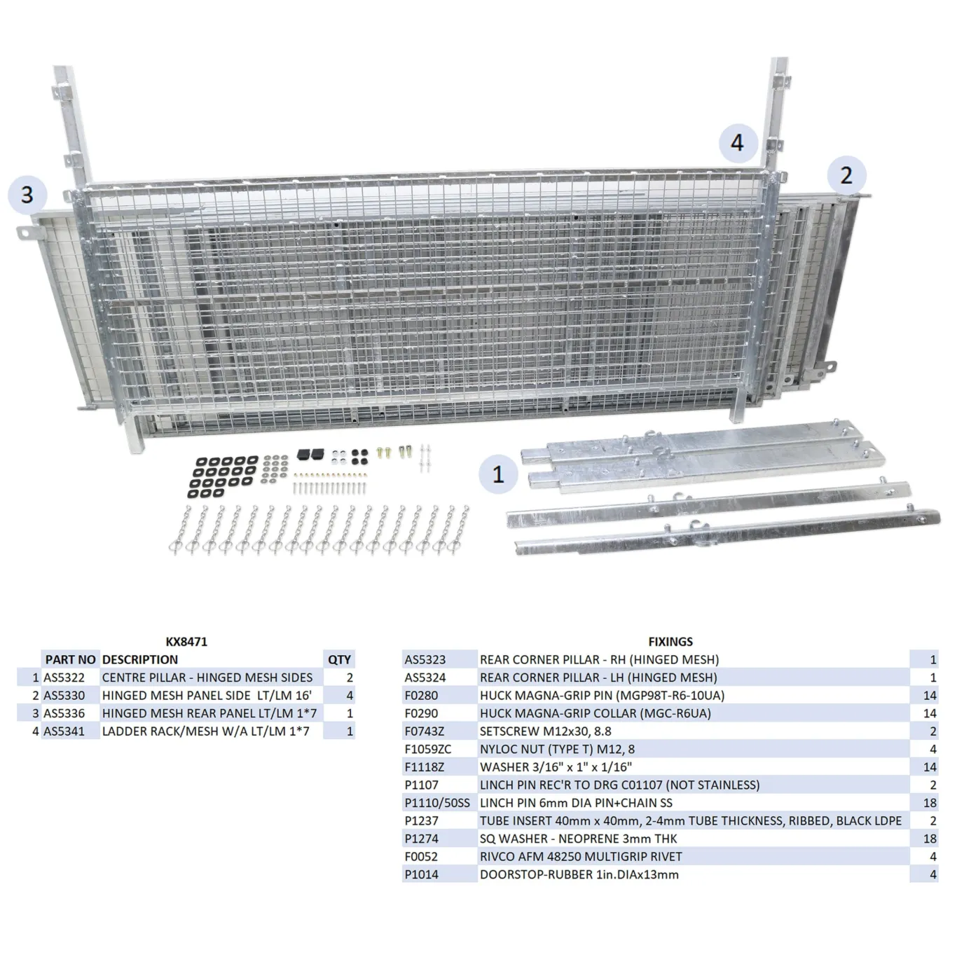 Ekstra høje sider - Gittersider