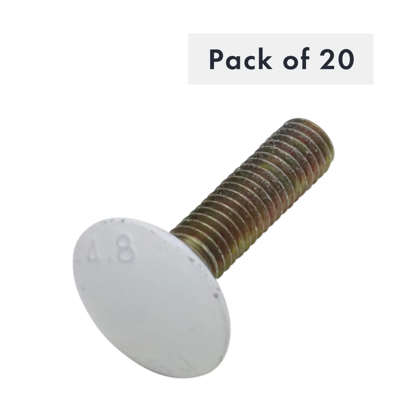 Bræddebolt hvid M6x25 20 stk.