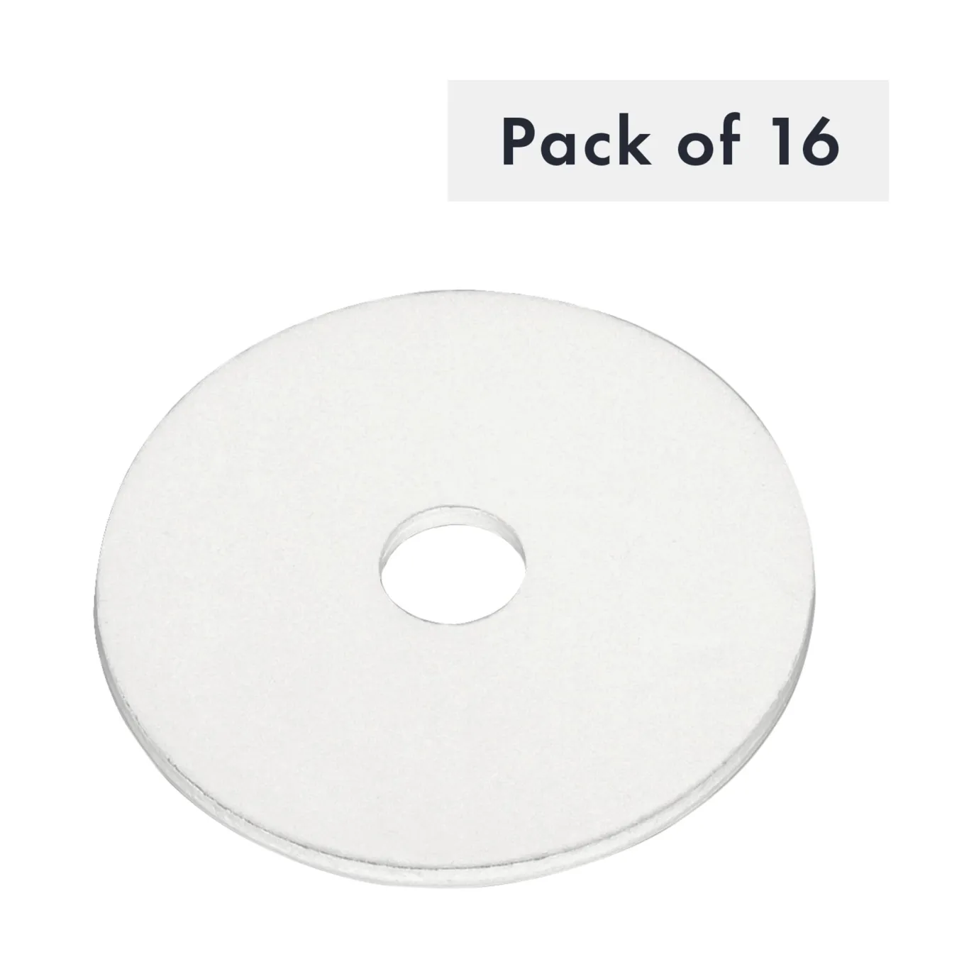 Skive M8x40x2 hvid  16 stk.