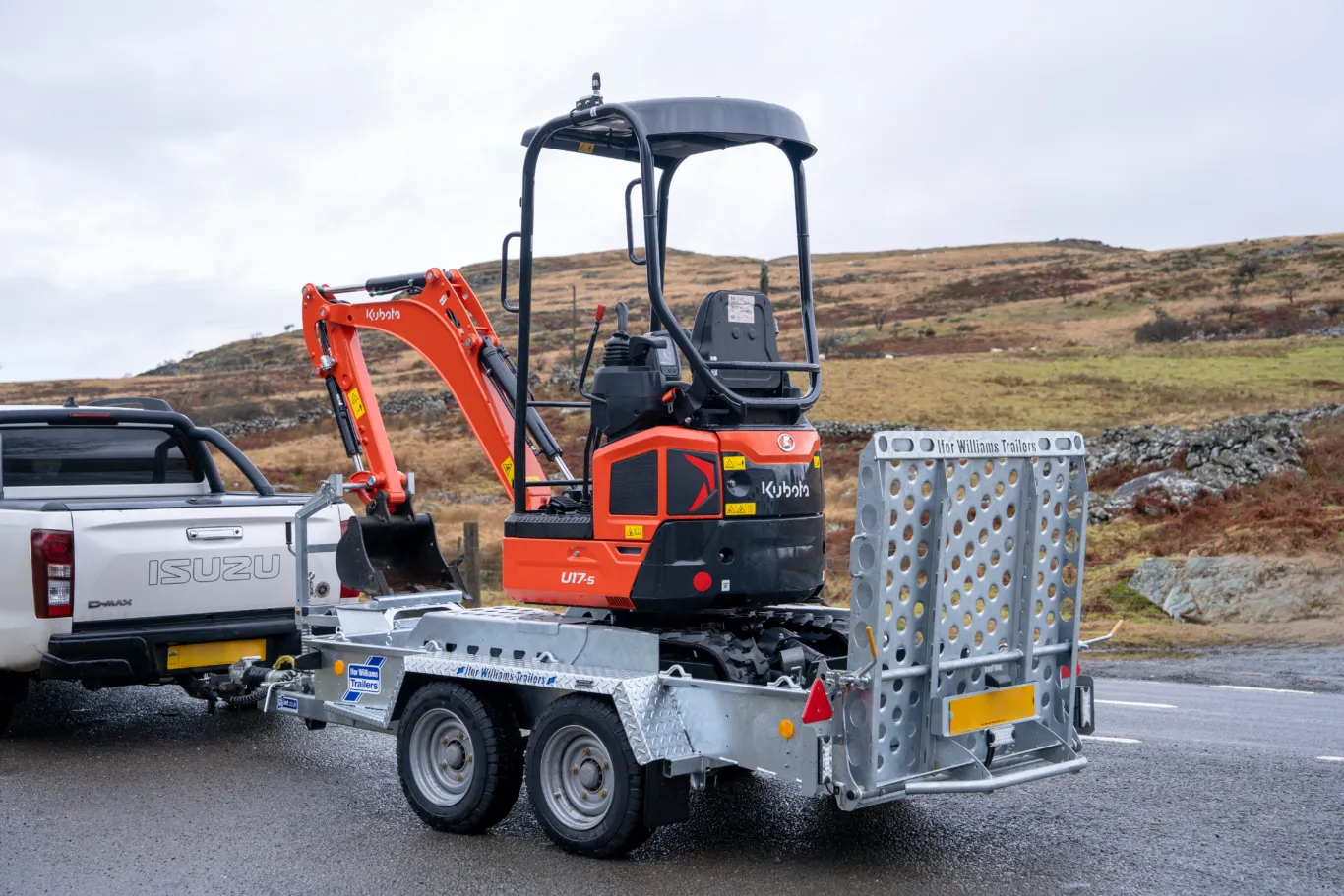 Ifor Williams trailer med DIGADOC system til nem fiksering