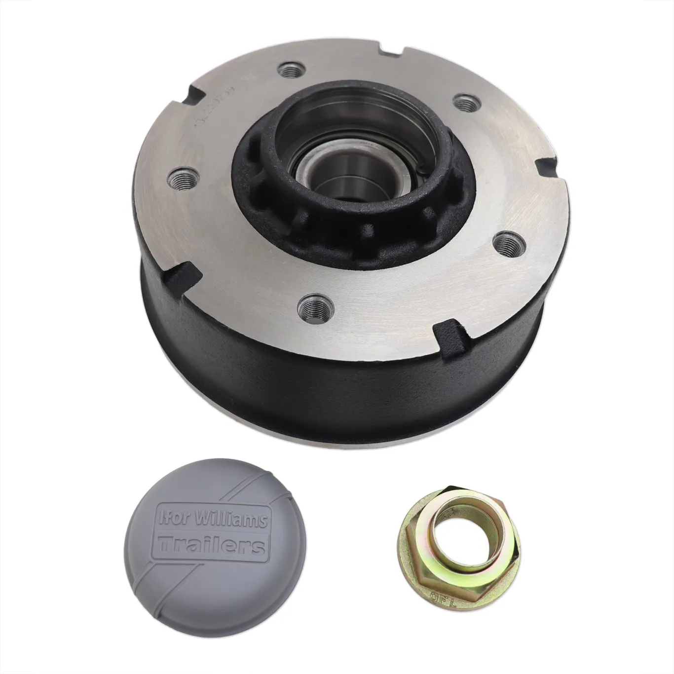 Bremsetromle 200x50mm komplet med leje 5 huls