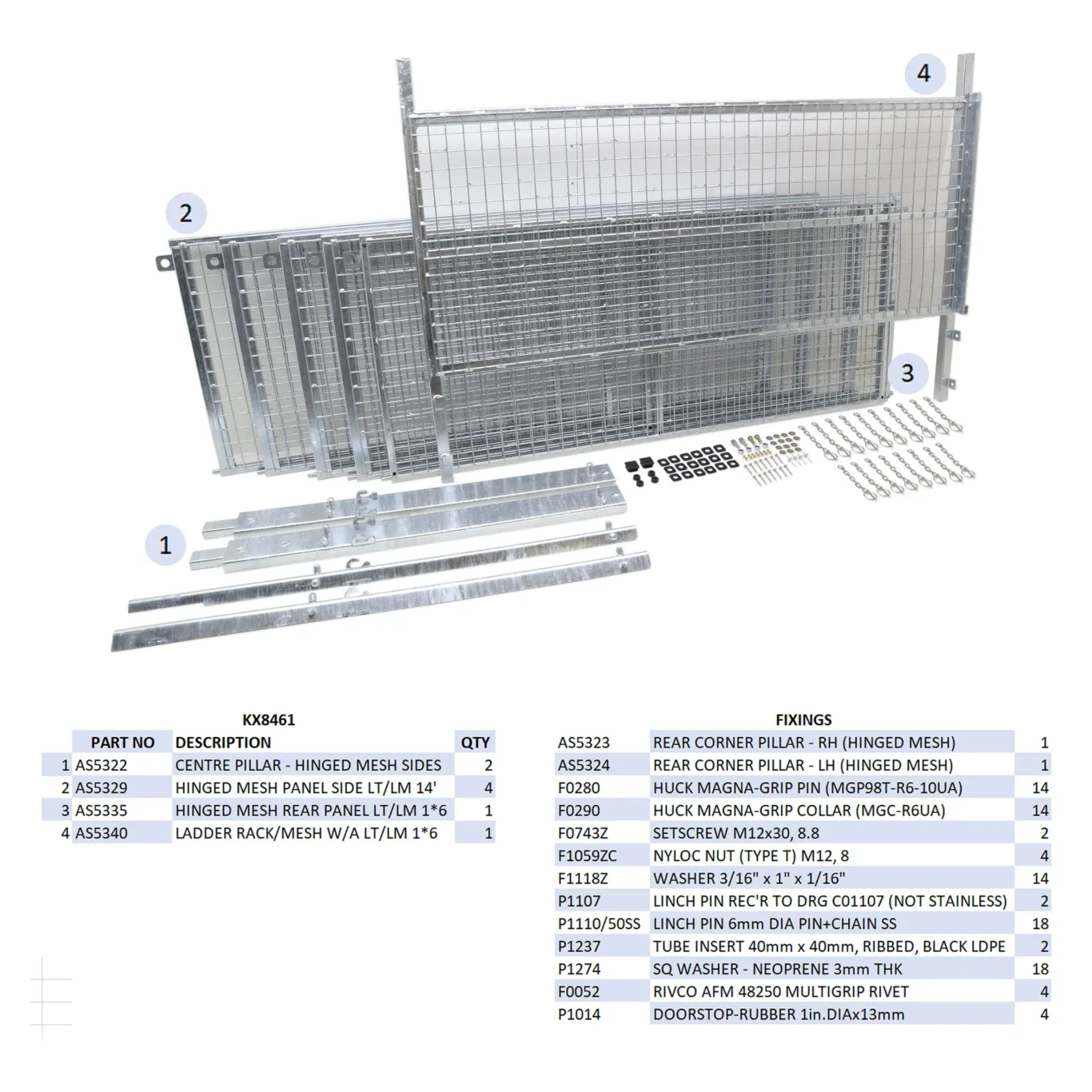 Gittersider til model med rampe