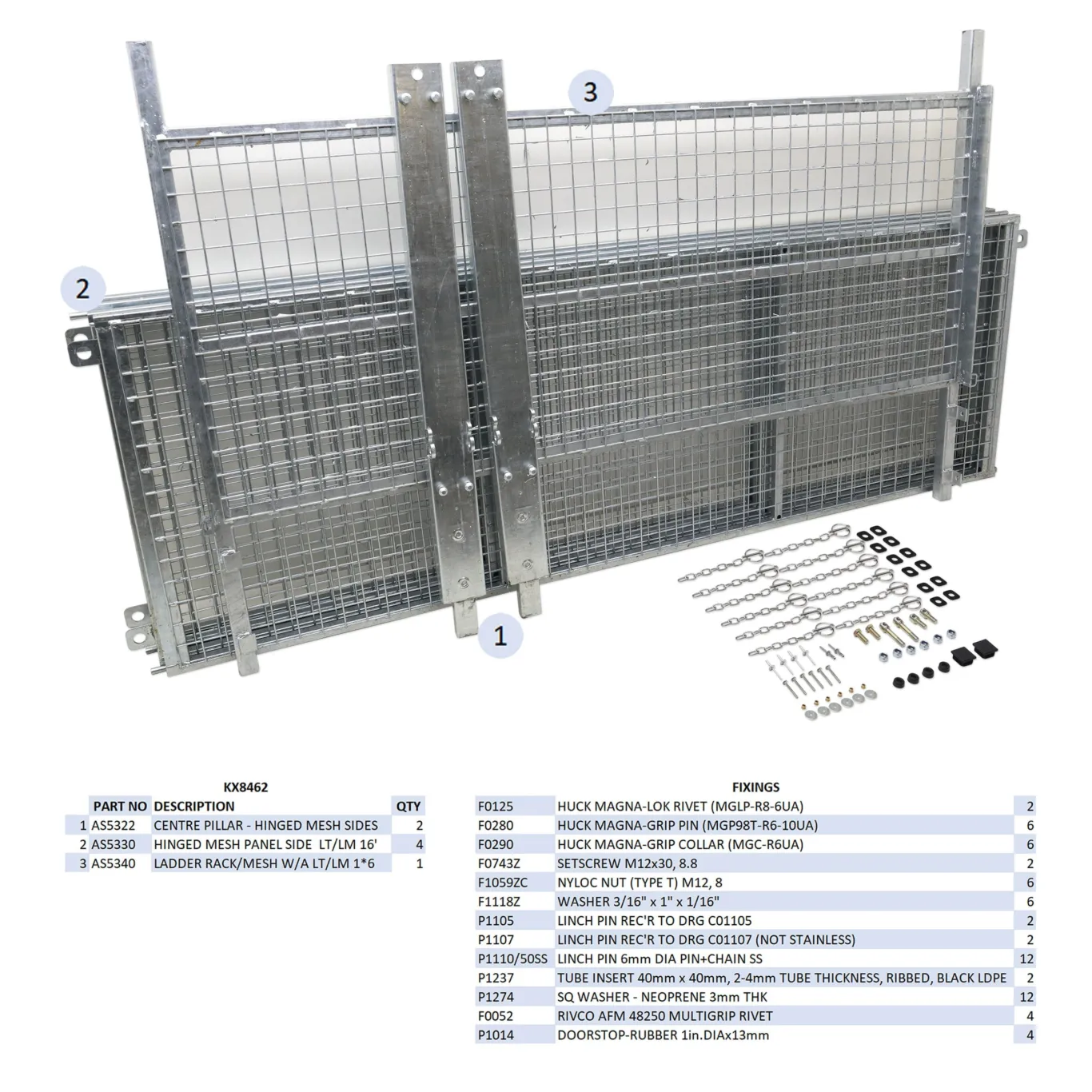 Gittersider til model med rampe