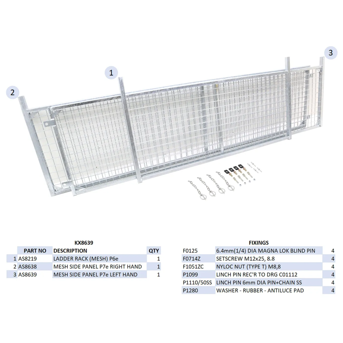 Gittersider komplet rampe